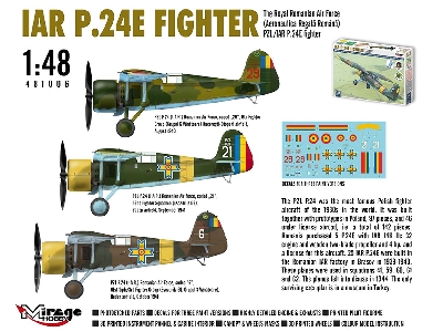 Pzl /Iar P.24e Fighter Romanian Air Force (W/ 3d Printed Parts) - zdjęcie 6