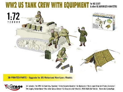 Ww2 Us Tank Crew With Equipment For M8 Scott And Other Us Motorised Howitzers - zdjęcie 1
