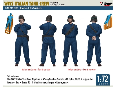 Ww2 Italian Tank Crew (Italian Army Tank Troops Soldiers) - zdjęcie 2