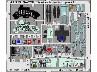  Su-27 Flanker B interior 1/48 - Academy Minicraft - blaszki - zdjęcie 2