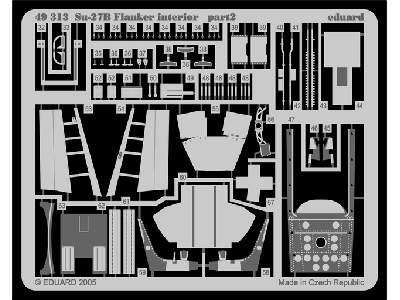  Su-27 Flanker B interior 1/48 - Academy Minicraft - blaszki - zdjęcie 3