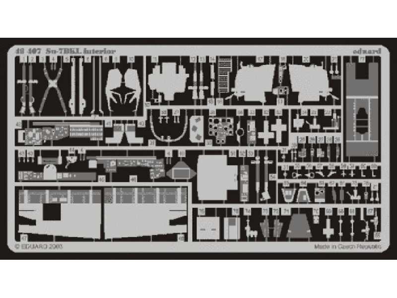 Su-7BKL interior 1/48 - Kovozavody Prostejov - blaszki - zdjęcie 1 Su-7BKL interior 1/48 - Kovozavody Prostejov - blaszki - zdjęcie 1