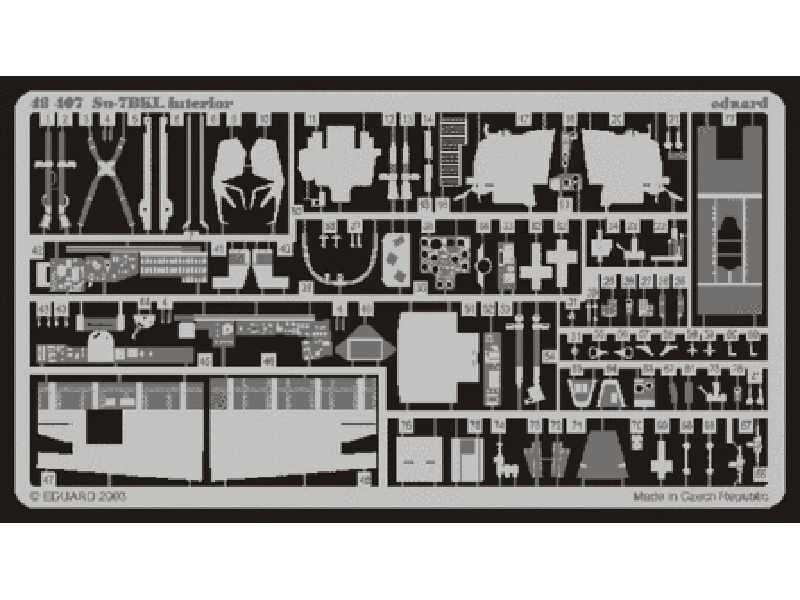  Su-7BKL interior 1/48 - Kovozavody Prostejov - blaszki - zdjęcie 1