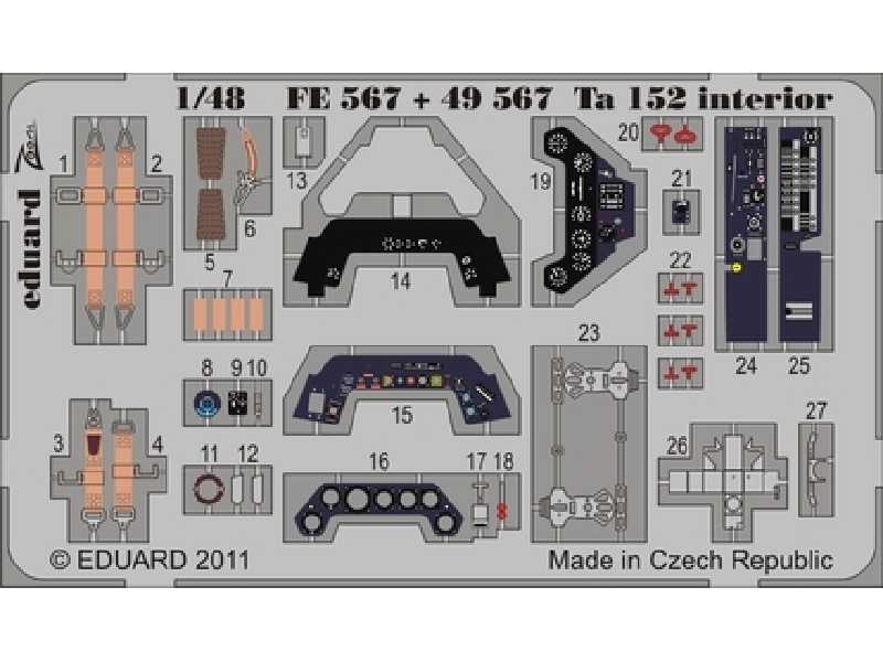  Ta 152 S. A. 1/48 - Hobby Boss - blaszki - zdjęcie 1