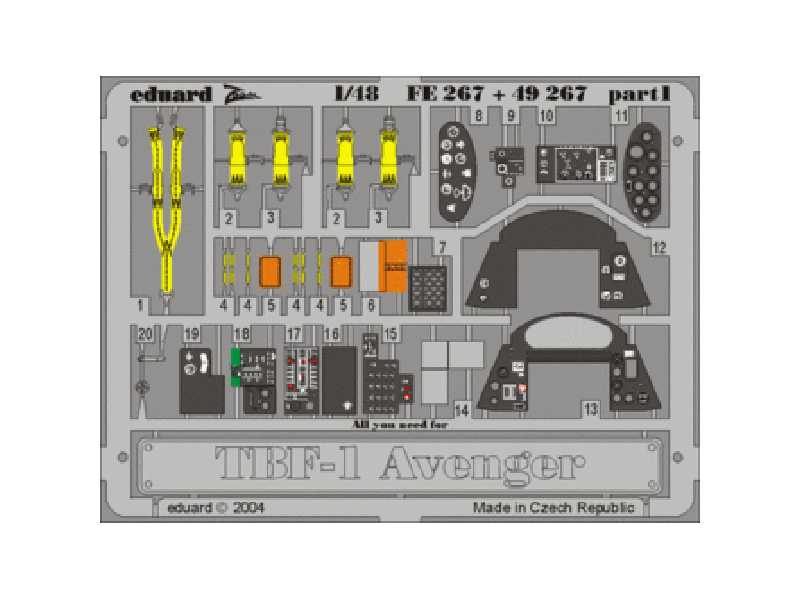  TBF-1 1/48 - Accurate Miniatures - blaszki - zdjęcie 1
