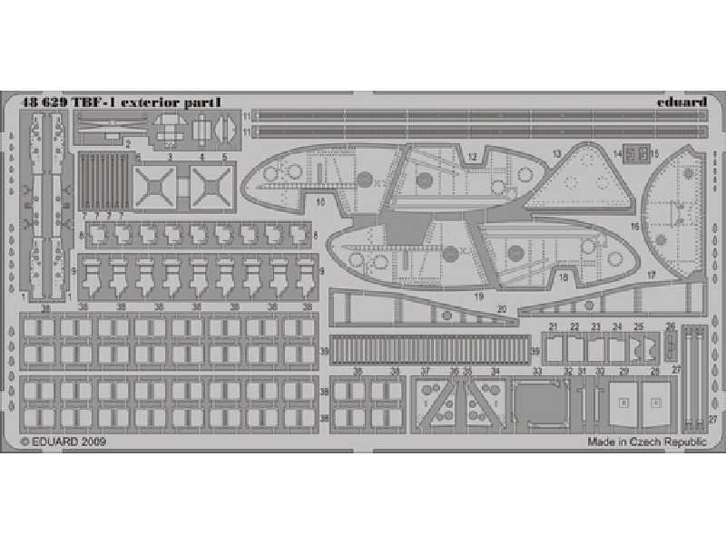 TBF-1 exterior 1/48 - Hobby Boss - blaszki - zdjęcie 1 TBF-1 exterior 1/48 - Hobby Boss - blaszki - zdjęcie 1