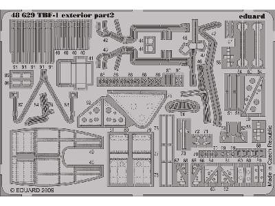  TBF-1 exterior 1/48 - Hobby Boss - blaszki - zdjęcie 3