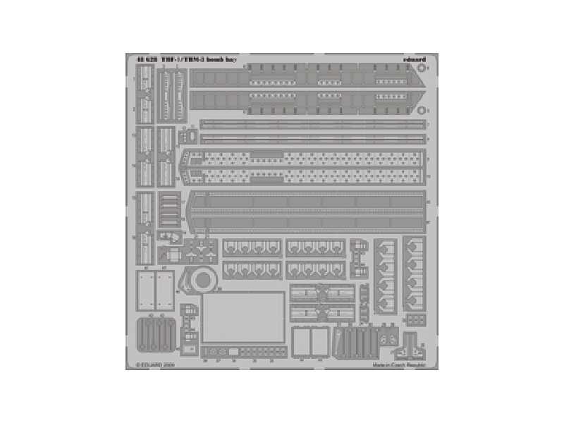 TBF-1/ TBM-3 bomb bay 1/48 - Hobby Boss - blaszki - zdjęcie 1 TBF-1/ TBM-3 bomb bay 1/48 - Hobby Boss - blaszki - zdjęcie 1