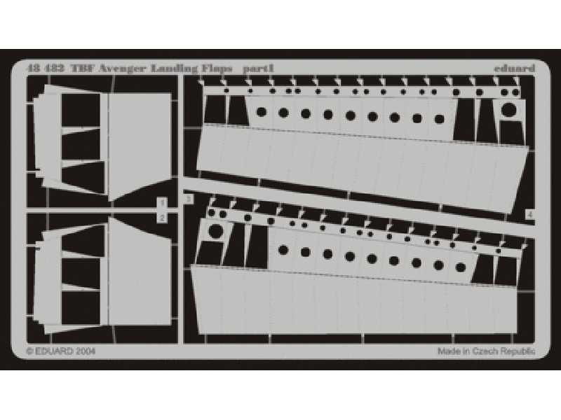 TBF landing flaps 1/48 - Accurate Miniatures - blaszki - zdjęcie 1 TBF landing flaps 1/48 - Accurate Miniatures - blaszki - zdjęcie 1