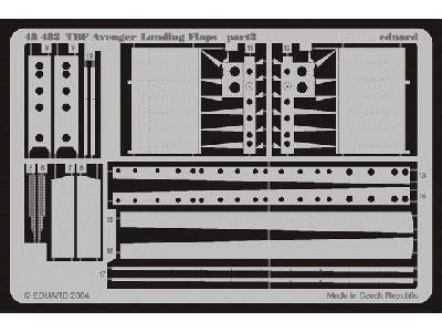  TBF landing flaps 1/48 - Accurate Miniatures - blaszki - zdjęcie 3