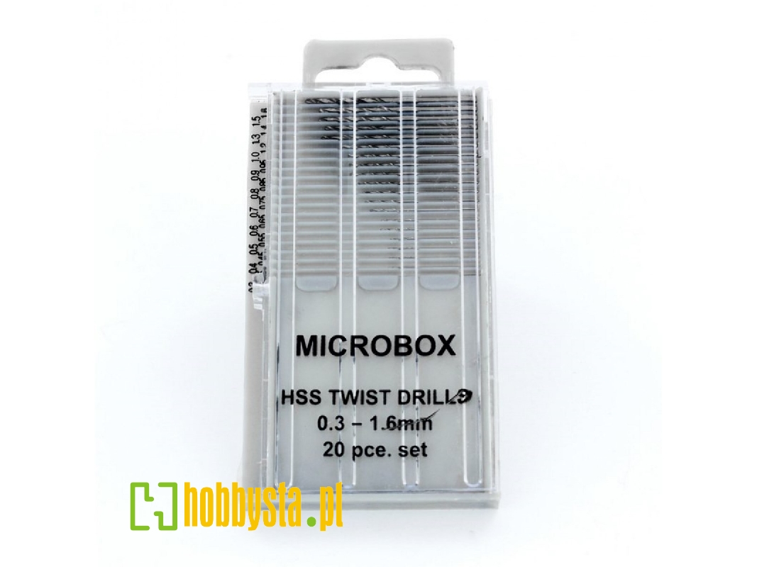 Microbox Hss Drill Set 0.3 - 1.6mm (20 Pcs) - zdjęcie 1 Microbox Hss Drill Set 0.3 - 1.6mm (20 Pcs) - zdjęcie 1