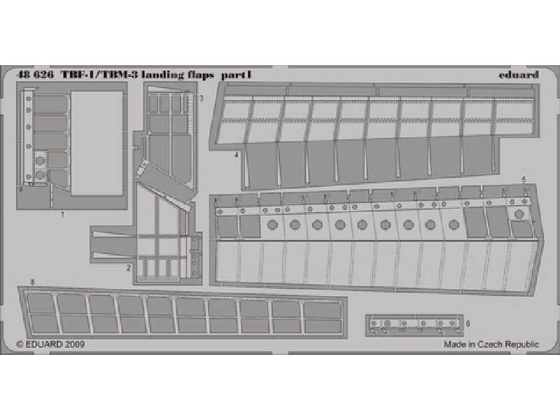 TBM-1/ TBF-3 landing flaps 1/48 - Hobby Boss - blaszki - zdjęcie 1 TBM-1/ TBF-3 landing flaps 1/48 - Hobby Boss - blaszki - zdjęcie 1
