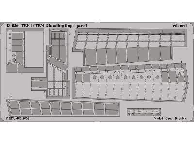  TBM-1/ TBF-3 landing flaps 1/48 - Hobby Boss - blaszki - zdjęcie 2