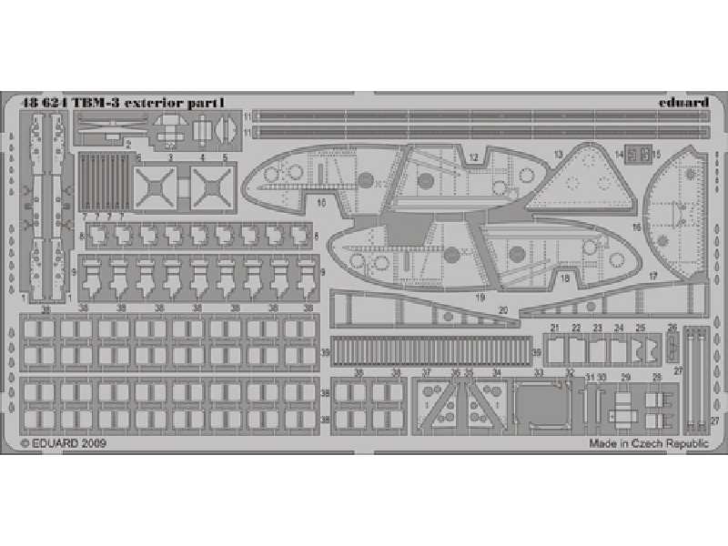  TBM-3 exterior 1/48 - Hobby Boss - blaszki - zdjęcie 1