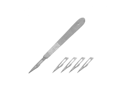 Scalpel Set stainless Steel (Handle No.3 & 5 Blades) - zdjęcie 1