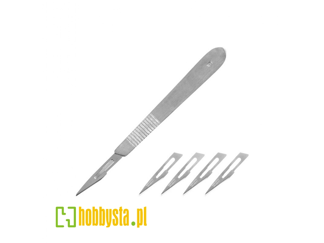 Scalpel Set stainless Steel (Handle No.3 & 5 Blades) - zdjęcie 1 Scalpel Set stainless Steel (Handle No.3 & 5 Blades) - zdjęcie 1
