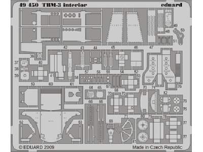  TBM-3 interior S. A. 1/48 - Hobby Boss - blaszki - zdjęcie 1