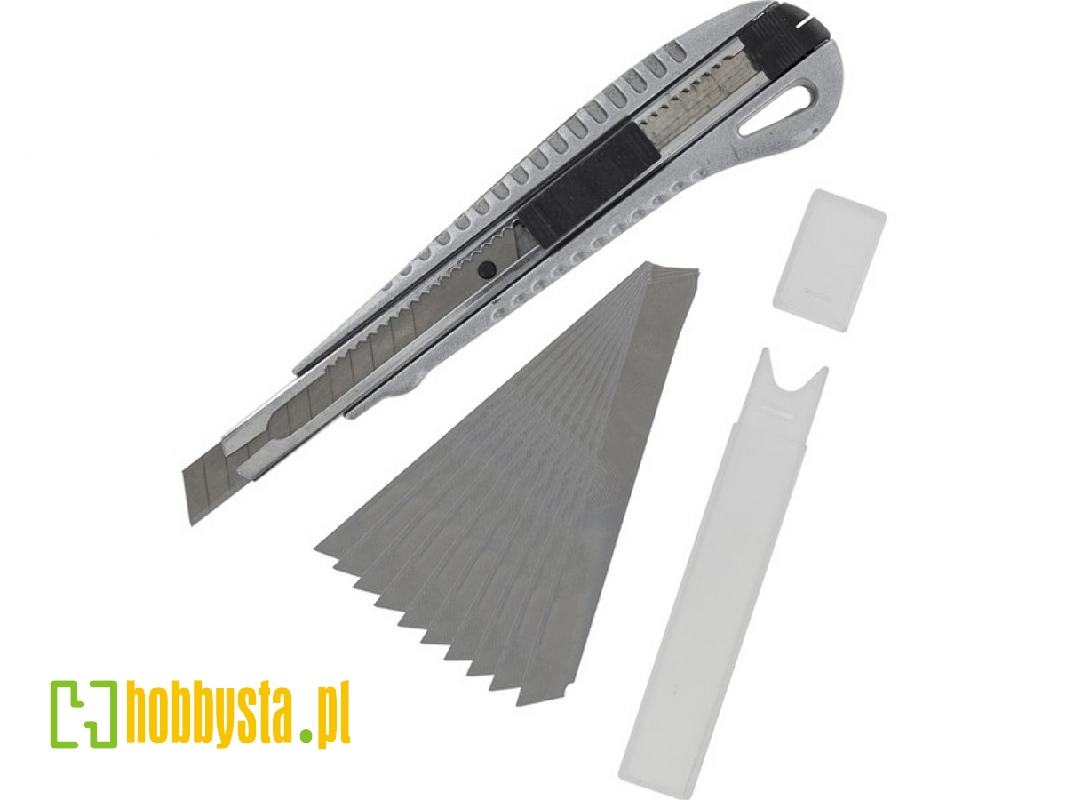 Snap Off Knife & 10 Blades - zdjęcie 1 Snap Off Knife & 10 Blades - zdjęcie 1