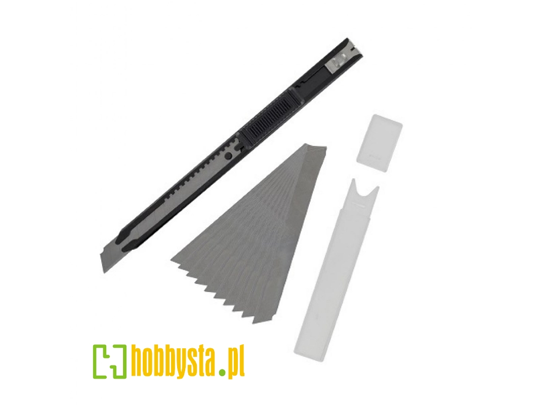 Slim Snap-off Knife & 10 Blades - zdjęcie 1 Slim Snap-off Knife & 10 Blades - zdjęcie 1