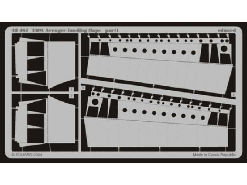  TBM landing flaps 1/48 - Accurate Miniatures - blaszki - zdjęcie 1