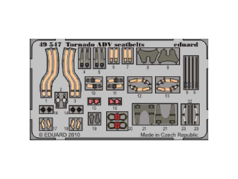  Tornado ADV seatbelts 1/48 - Hobby Boss - blaszki - zdjęcie 1