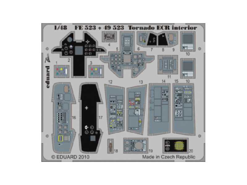 Tornado ECR interior S. A. 1/48 - Hobby Boss - blaszki - zdjęcie 1 Tornado ECR interior S. A. 1/48 - Hobby Boss - blaszki - zdjęcie 1