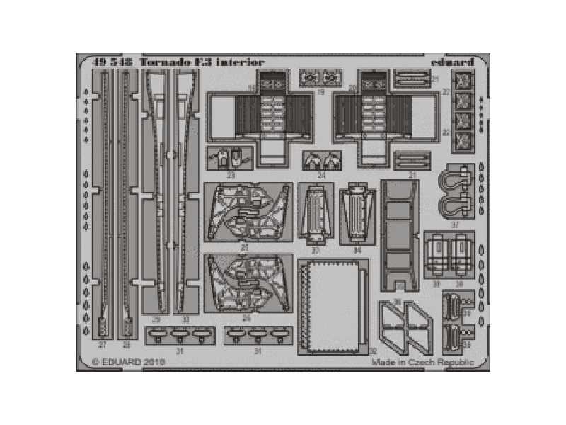  Tornado F.3 interior S. A. 1/48 - Hobby Boss - blaszki - zdjęcie 1