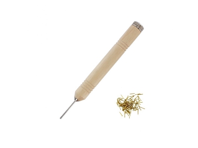 Pen Grip Pin Pusher With 100 Brass Pins - zdjęcie 1