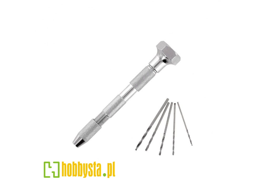 Pin Vice Double Ended Swivel Top & 5 Drill Bits  - zdjęcie 1