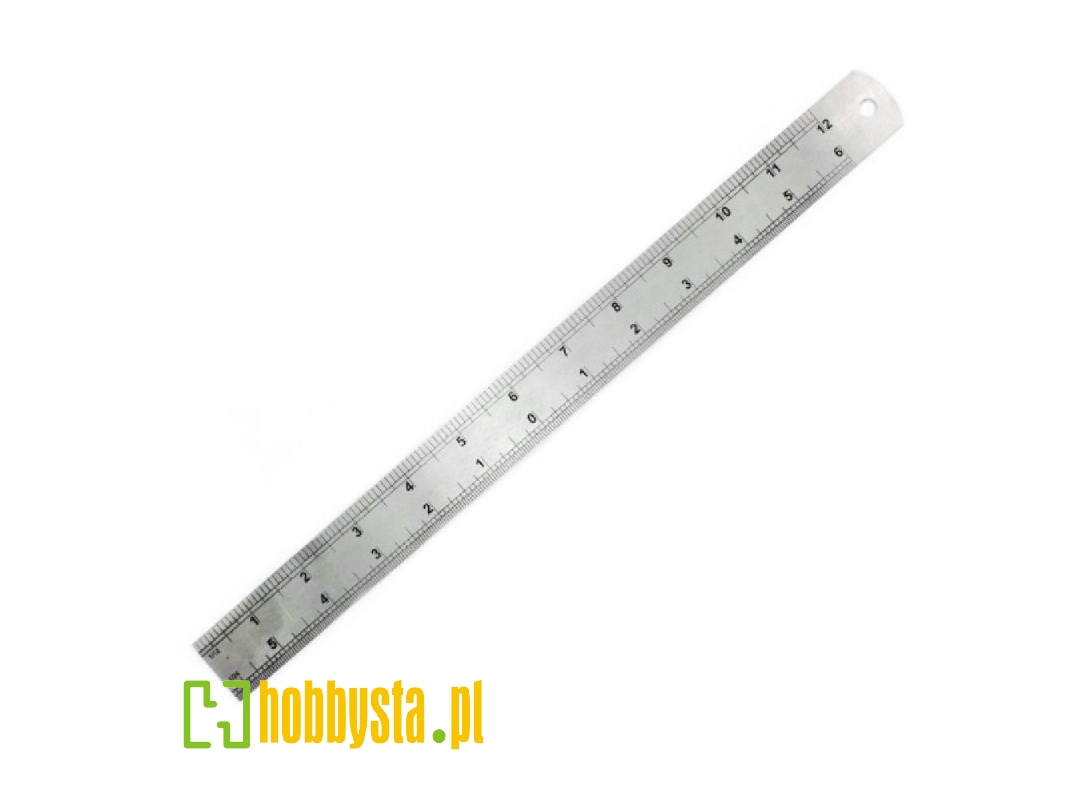 Scale Steel Ruler 12" - 1/12th And 1/24th Scale - zdjęcie 1