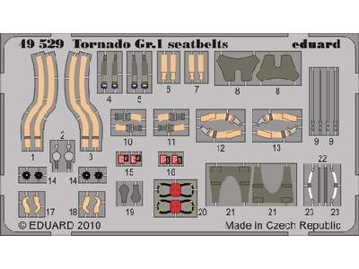  Tornado Gr.1 seatbelts 1/48 - Hobby Boss - blaszki - zdjęcie 1