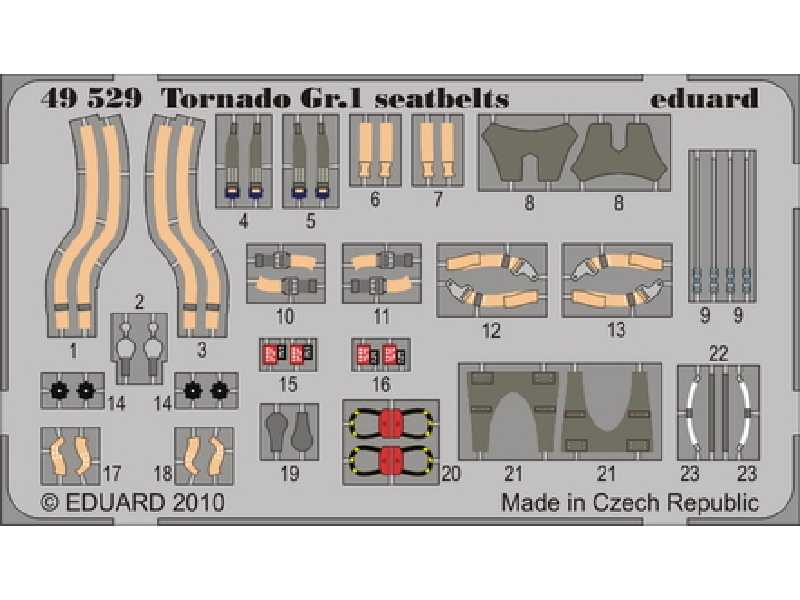 Tornado Gr.1 seatbelts 1/48 - Hobby Boss - blaszki - zdjęcie 1 Tornado Gr.1 seatbelts 1/48 - Hobby Boss - blaszki - zdjęcie 1