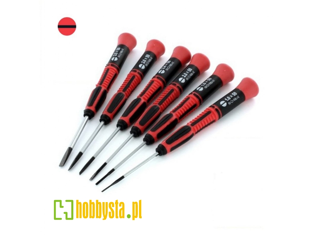 Slotted Blade Screwdrivers Set (6 Pcs) - zdjęcie 1 Slotted Blade Screwdrivers Set (6 Pcs) - zdjęcie 1