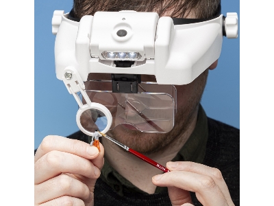 Professional Led Headband Magnifier With Bi-plate Magnification & Loupe - zdjęcie 3