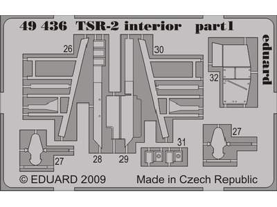  TSR-2 interior S. A. 1/48 - Airfix - blaszki - zdjęcie 1