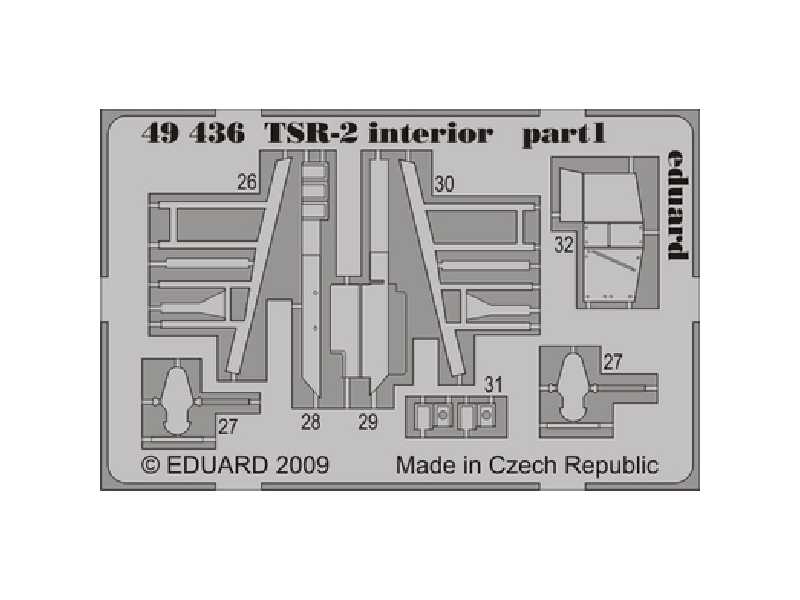 TSR-2 interior S. A. 1/48 - Airfix - blaszki - zdjęcie 1 TSR-2 interior S. A. 1/48 - Airfix - blaszki - zdjęcie 1