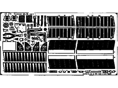  Typhoon Mk. Ib Door Canopy 1/48 - Hasegawa - blaszki - zdjęcie 1