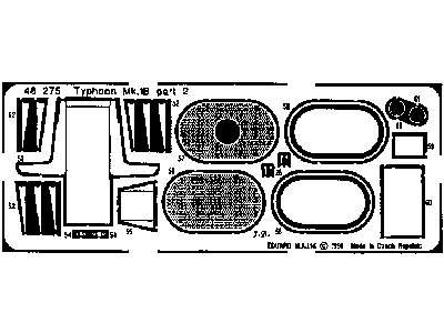  Typhoon Mk. Ib Door Canopy 1/48 - Hasegawa - blaszki - zdjęcie 3