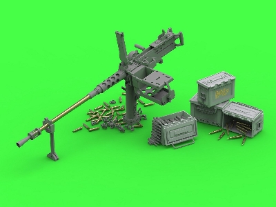 Browning M2hb .50 Cal (12,7mm) - Karabin Maszynowy Z Mocowaniem Czołgowym - Okres Ii Wś (Wczesna Kołyska M23 Z Wczesnym Zasob