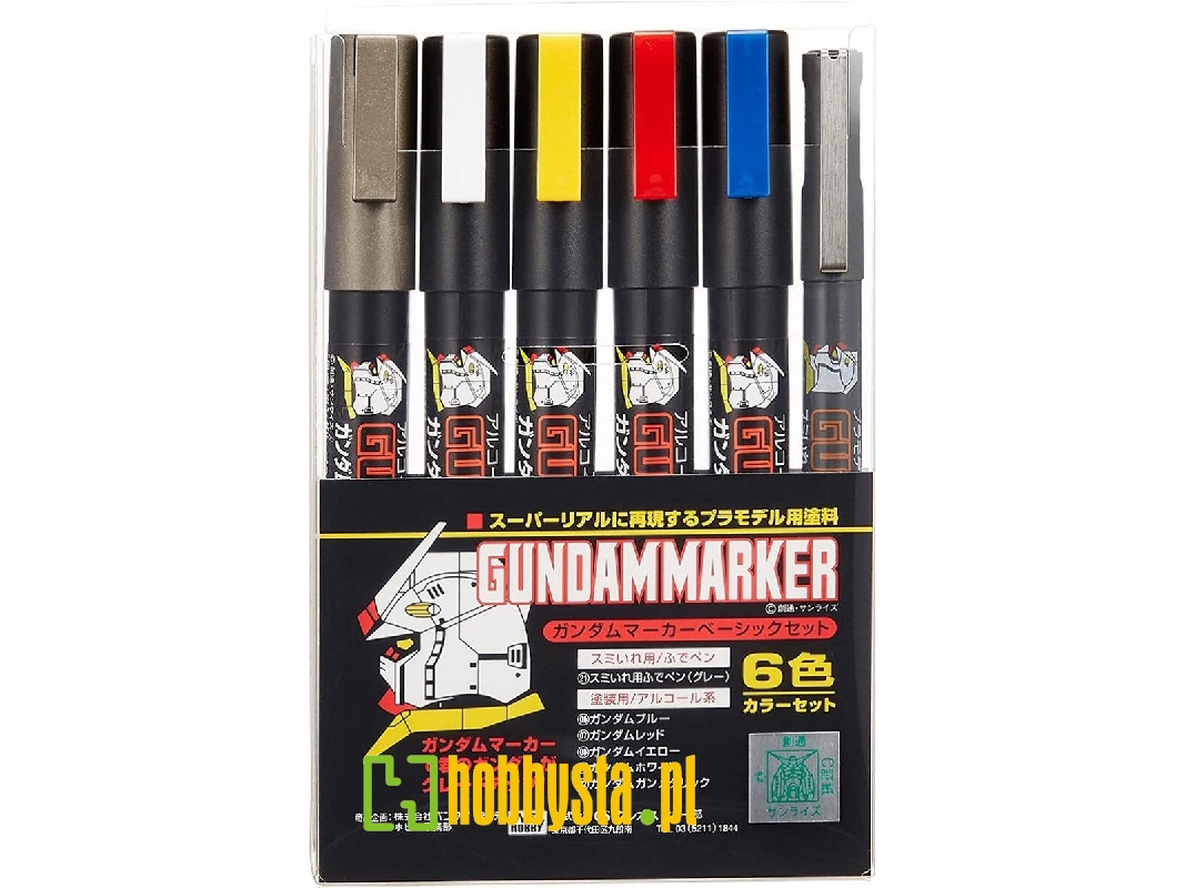 Ams-105 Gundam Marker Basic 6 Color Set - zdjęcie 1 Ams-105 Gundam Marker Basic 6 Color Set - zdjęcie 1