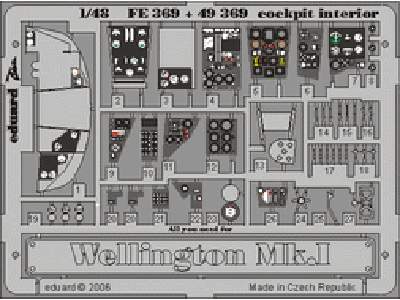  Wellington Mk. I cockpit interior 1/48 - Trumpeter - blaszki - zdjęcie 1