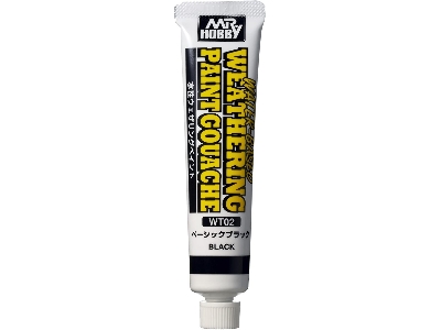 Wt-02 Weathering Water-based Paint Gouache Basic Black - zdjęcie 3