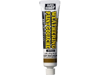 Wt-03 Weathering Water-based Paint Gouache Light Mud Brown - zdjęcie 3