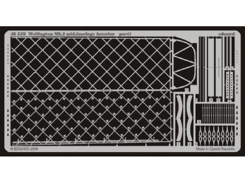 Wellington Mk. I Mid. fuselage interior 1/48 - Trumpeter - blas - zdjęcie 1 Wellington Mk. I Mid. fuselage interior 1/48 - Trumpeter - blas - zdjęcie 1
