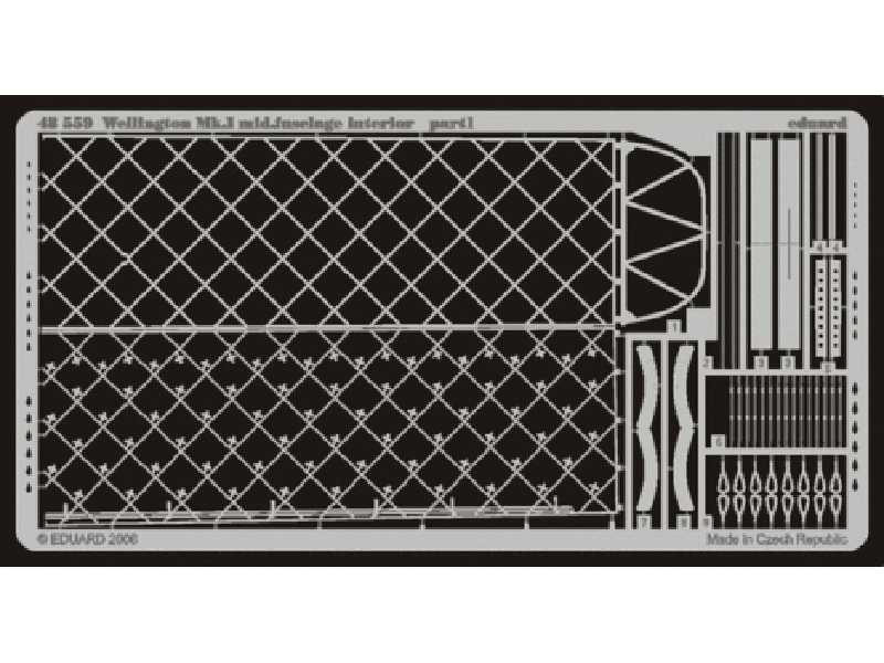  Wellington Mk. I Mid. fuselage interior 1/48 - Trumpeter - blas - zdjęcie 1