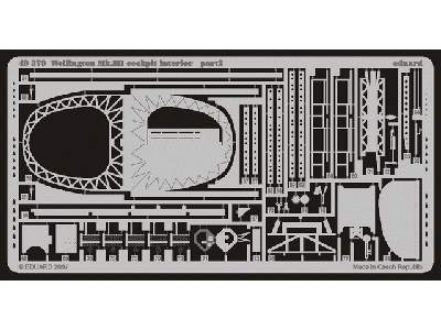  Wellington Mk. III cockpit interior 1/48 - Trumpeter - blaszki - zdjęcie 3