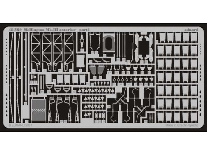  Wellington Mk. III exterior 1/48 - Trumpeter - blaszki - zdjęcie 1