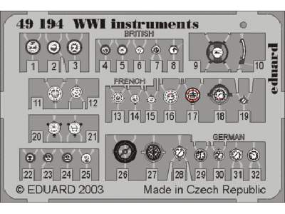  WWI Instruments 1/48 - blaszki - zdjęcie 1