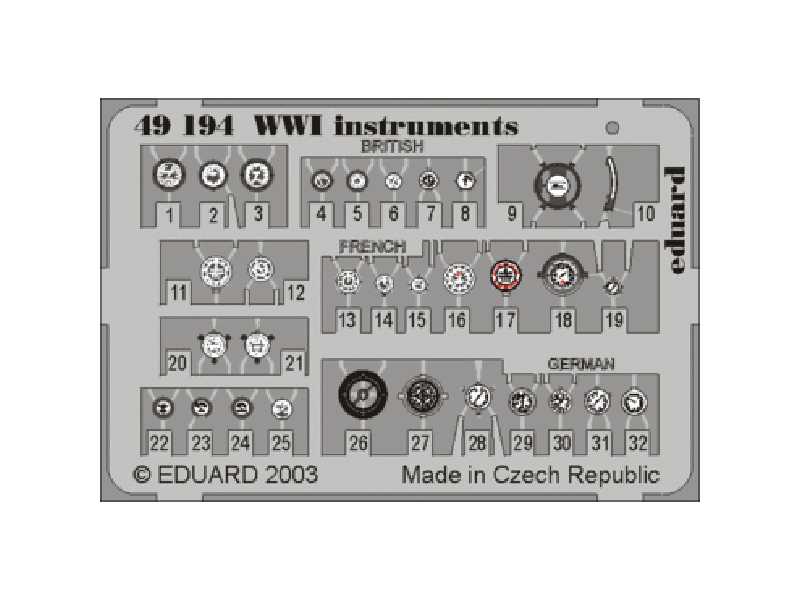  WWI Instruments 1/48 - blaszki - zdjęcie 1