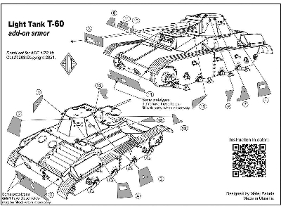 Photo-etched Set For T-60 - Add On Armor (For Ace Kits) - zdjęcie 2